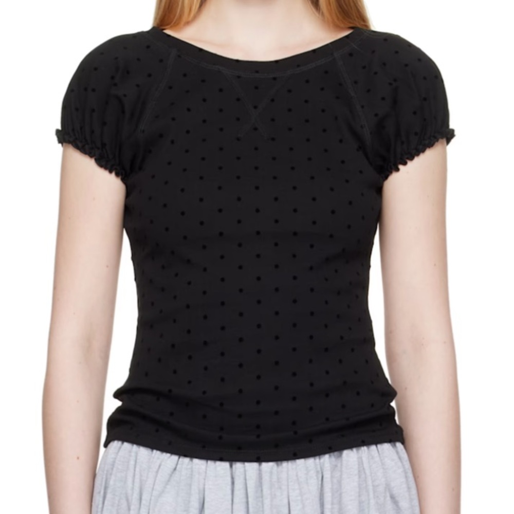 Belle Anna Black Polka Dot T-shirt